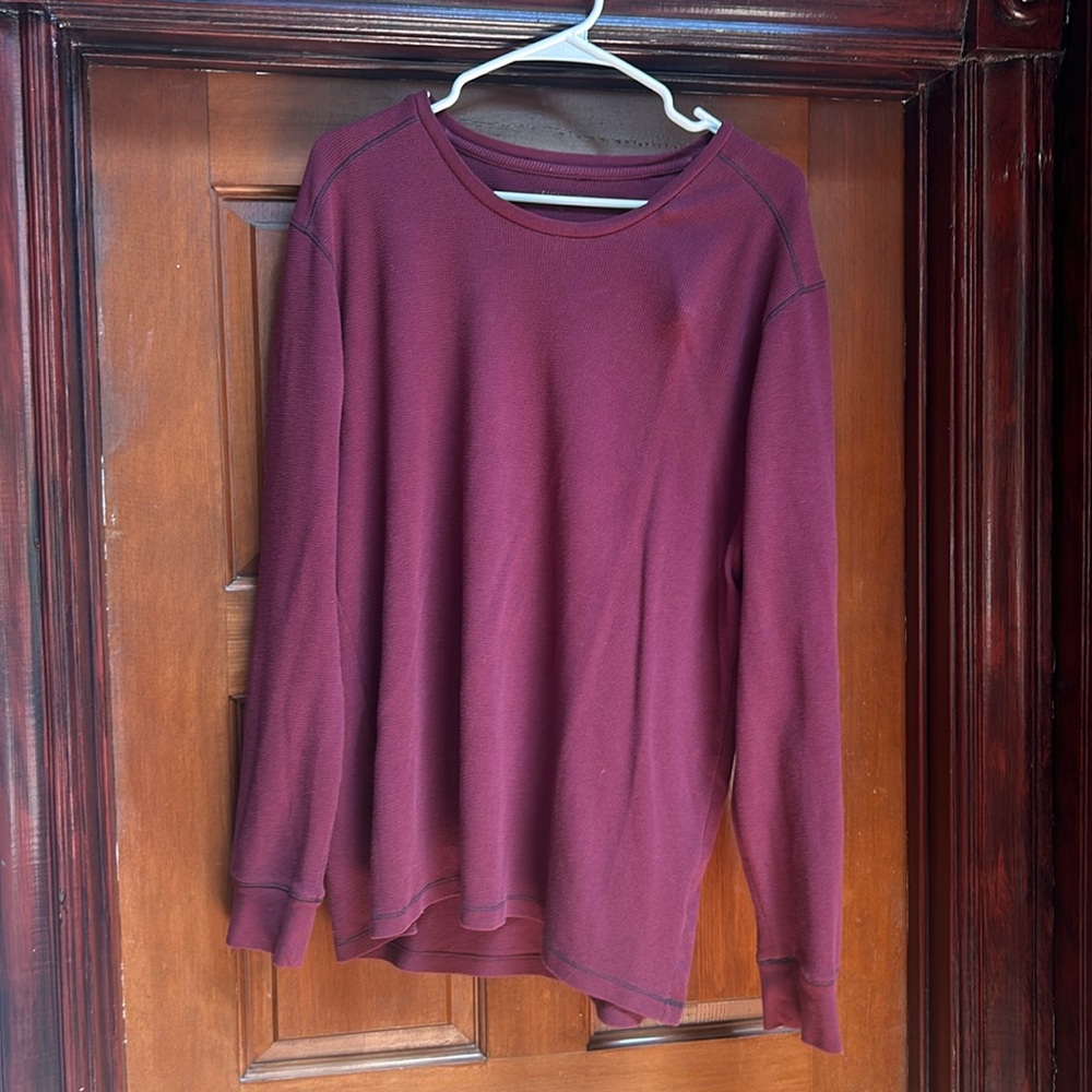 Long sleeve maroon colored t shirt XL